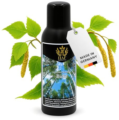 HAF Concentrado para sauna de abedul, 100 ml, aroma de sauna con aceites esenciales naturales, infusión de sauna sin aditivos artificiales, aceite de sauna para un aroma intenso y duradero