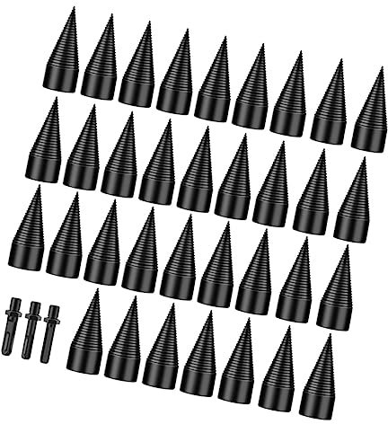 Milisten Wood Splitting Drill Bit Cone Drill for Fast Firewood Splitting Impact Resistant Abrasion