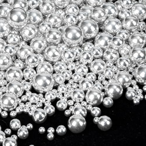 Twisweet Silver Sprinkles 130g, Edible Pearl Sprinkles for Cake Decorating