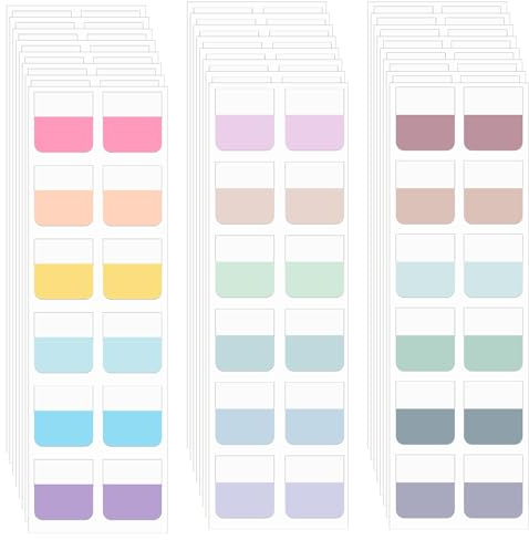 BOHUIZ 360 Stück Kleberegisterkarten, Seitenmarker Selbstklebend Tab Marker, sticky notes Haftstreifen Index Tabs Page Marker Klebezettel Haftnotizen für Büro, Dokumente, Bücher, Tagebuch, Ordner