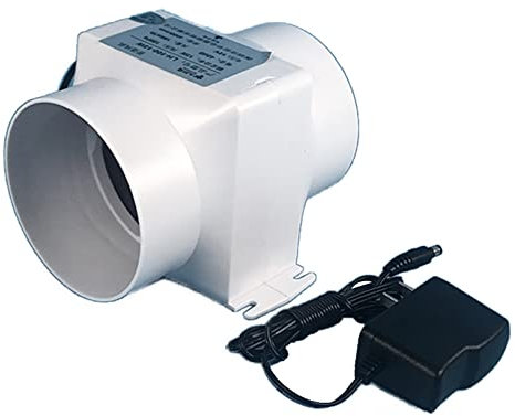 RWSXY 4” Mini Ventilatore da Condotto 8W 110 CFM Ventilatore di Scarico in Linea Ventilatore di Scarico da 100 mm per condotti di Ventilazione Cucina Tende da Coltivazione Idroponica Seminte
