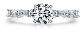 Aotiwe Verlobungsring, stämningsring Dünn Silber Eleganter Stil med Solitaire 925 Silber, 49 (15.6), 925 visselpipa, Zirkonia