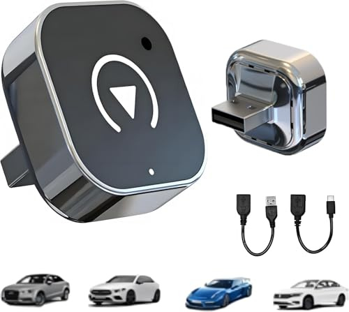 Adattatore wireless CarPlay per iPhone, Plug and Play | CarPlay cablato su Wireless, design mini USB per auto con CarPlay cablato, connessione rapida e stabile