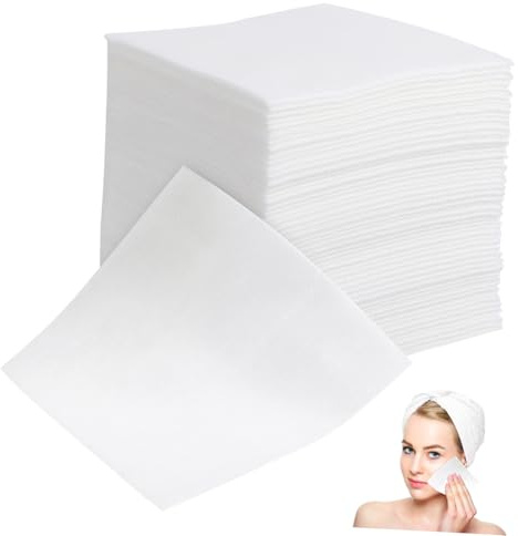 TOYZFRIENDY 100 Coussinets Faciaux Démaquillants en Tissu Non Tissé Blanc, Légers et Pratiques, Lot de 100 Pièces pour Nettoyage Doux Visage