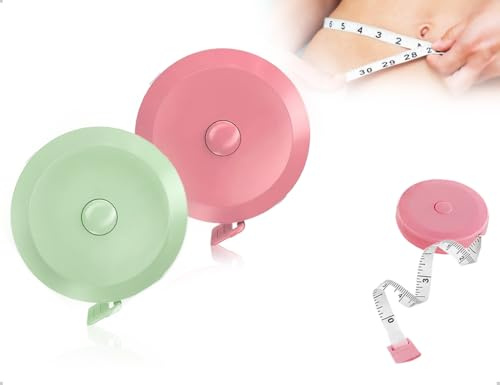 Emezddo 2 stycken måttbandskropp, mjukt teleskopiskt dubbelsidigt skräddarmätmåttband, kroppsmått från längd bröstmidja, används för sömnad klippare