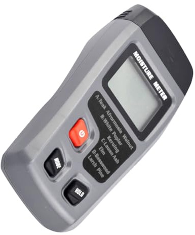FUTUREORYY Misuratore di Umidità Digitale a Spillo per Legno Display Lcd, Igrometro Portatile per Legna da Ardere, Rilevatore di Umidità Domestico per Edilizia e Falegnameria (senza Batteria