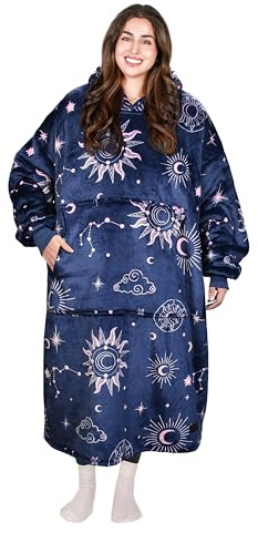 Catalonia Classy Extra Lange Sherpa Hoodie Decke, Flauschige Übergroße Kuscheldecke mit Ärmeln und Kapuze, Warme Großes Kapuzendecken, Tragbare Decke zum Anziehen als Geschenkidee für Damen Herren