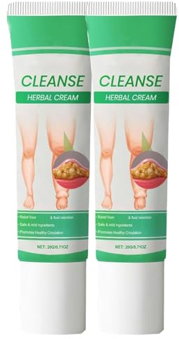 Crème pour les Jambes, Lotion Hydratante et Raffermissante, Rétention d’Eau et Jambes Gonflées, Soin Apaisant pour Jambes Fatiguées et Chevilles Enflées, Usage Quotidien et Voyage (2 pcs)