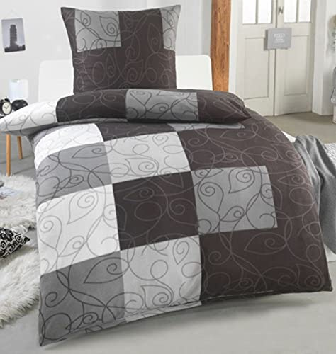 Sconosciuto Dreamhome24 Biancheria da Letto Invernale in Microfibra e Pile Termico, 135 x 200, 155 x 220, 200 x 200 cm, Design 10, 155 x 220 cm