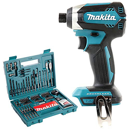 Makita DTD153 18V Brushless Impact Driver with B-53811 100Pcs Drill & Screwdriver