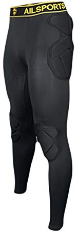 QIKEGooods Sports Gepolsterte Kompression T-Shirt Tops Langarm Guard Schutzhemd Schulter Rippe Brustschutz für Outdoor Fußball Basketball Paintball Rugby