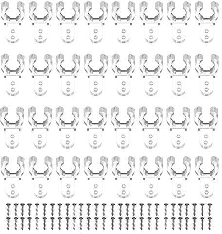 OSALADI 100 STÜCKE LED Lichtschlauch Clips Halter Kunststoff Montage Clips für Led Lichterkette mit 200 STÜCKE Schrauben