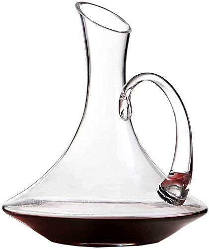Conjunto de decantores Decantador de Wine Decantador de vinos de cristal - 100% Mano Blown-Free Crystal Glass, CARAFE DE VINO ROJO, Regalos de vino, Accesorios de vino 1.1L Wine Decanter Set Crystal