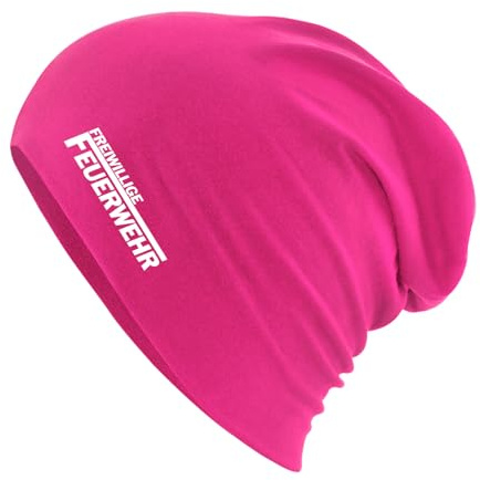 Huuraa Slouch Beanie Freiwillige Feuerwehr Geschenk | Erwachsenen Wintermütze Baumwolle und Elasthan Mütze Geschenkidee doppellagige Baumwollmütze