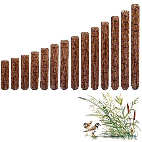 Henpxj Schermi per la Privacy all'aperto/Patio/Balcone, Schermo Decorativo per Recinzione, Tenda Schermo a Lamella Naturale, Rotolo di Recinzione in bambù 70-140 cm (2,3-4,6 Piedi) di Altezza