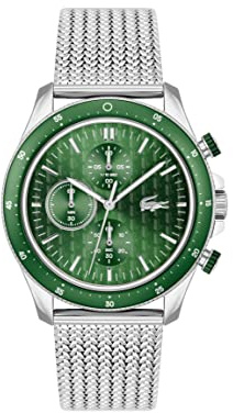 Lacoste Chronograph Quarz Uhr für Herren Kollektion Neo Heritage mit Edelstahl- oder Silikonarmband