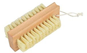 Spazzola per unghie in legno, 9,5 x 3,5 x 4,5 cm, natura vintage