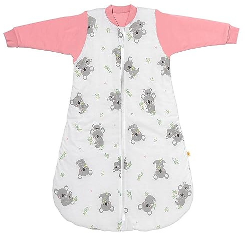 schlummersack Schlafsack Baby Winter 80 cm Koala | Babyschlafsack mit Ärmel 3.5 Tog Baby Schlafsack Winter | Winter Schlafsack Baby Baumwolle