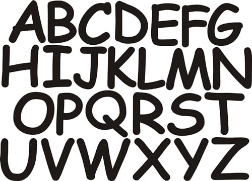 Kleckerliese Alphabet Buchstaben Set A bis Z selbstklebende Aufkleber 16cm Wand Fenster Tür Boot Auto Kinderzimmer STICKER