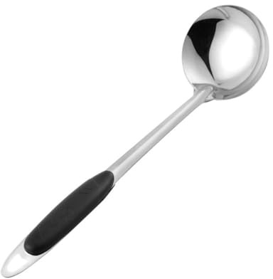 PRETYZOOM Hangable Soup Spoon 10.24In Long Handle Thicken Ladle for Hot Pot Serving Kitchen Restaurant Household