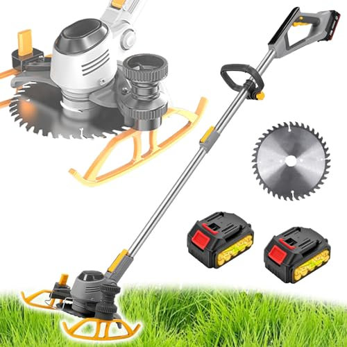Eastnmythet Wacker Senza Fili, Mangia Erbacce Alimentato a Batteria, Tosaerba Elettrico a Mano, Tosaerba Manuale a Spinta, Tagliaerba da Giardino e Cortile