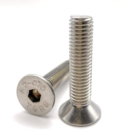 Schrauben M10x45 mm Senkkopf BTR aus Edelstahl A2 | Ø 10x45 mm - M10 x 45mm | FHC Innensechskant (Inbusschlüssel) ISO 10642 / DIN 7991 | Schrauben Edelstahl A2 (V2A/304): 20 Stück Premium Fixation