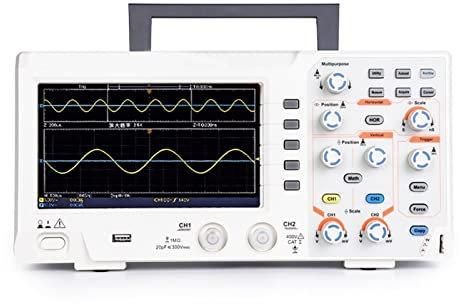 Digitaloszilloskop-Kit, Oszilloskop Vc1100s. Digital-Speicher Dual-Kanal-Oszilloskop 100MHz Desktop Slim Oszilloskop Spannung, Strom, Kondensator, Widerstand