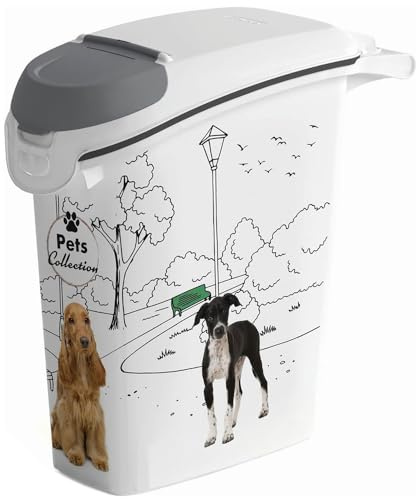 PALUPLUS Contenitore per Crocchette per Cani, misura 23x51x50 cm, Porta crocchette con Coperchio, Chiusura Ermetica Antiodore, per Cibo Secco, Capacità 23 Litri -782C (10 kg)