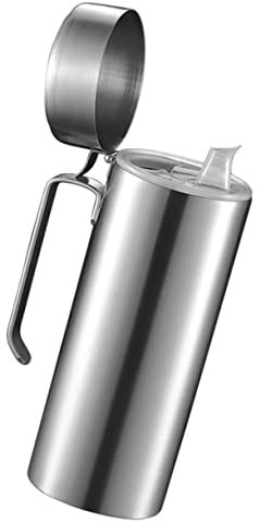 VINTORKY 600ml Küche Öl Flasche Auslaufsicher Öl Topf Edelstahl Gewürz Lagerung Öl Essig Sauce Spender