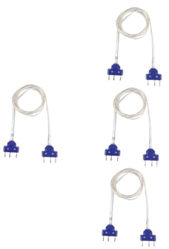 Yardwe 4 Stück Degenhandlinie Fechten Schlüsselanhänger Stecker Elektrischer Zauntester Maske Zaunfolie Multifunktions-Zaundraht Kabel für Folie Zaunkörperschnur Rostfreier Stahl Blue
