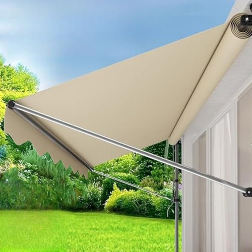 GJXWD Tenda da Sole A Bracci Estensibili Avvolgibile Impermeabile da Esterno Balcone Regolabile in Altezza Protezione UV E Impermeabile Adatto per Balcone GiardinoYellow,350cm