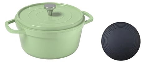 Olla holandesa con tapa, horno holandés de hierro fundido, horno holandés para hornear pan, olla de hierro fundido con tapa, horno holandés de hierro fundido de masa madre, horno holandés de pan de