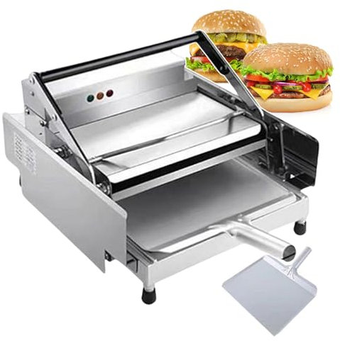 DDNGEJ Forno Elettrico per Hamburger a Doppio Strato da 800 W | Macchina per panini Professionale + Pala per Hamburger | Macchina per Riscaldare padelle antiaderenti |