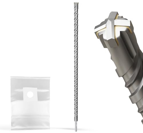 XZH SDS Plus Masonry Drill Bits 20mm x 600mm, Professional Tungsten Carbide Cross Tip, Long SDS Hammer Drill Bits for Wall, Stone, Concrete, Brick
