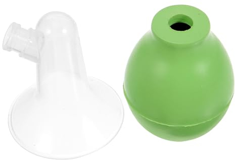 NOLITOY Manuelle aus Grünem Gummi und Kunststoff mit Hornförmigem Design Komfortabel und Raue Grate für Frischgebackene Mütter zum Mühelosen Abpumpen