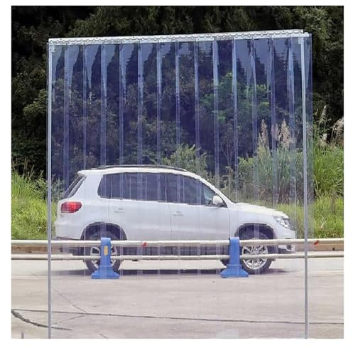 Tende a strisce in PVC trasparente, pannelli verticali a doghe per magazzini, frigoriferi, facile installazione, durevoli, dimensioni 1,5 x 2,3 m, ideali per l'efficienza energetica e il controllo