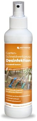 HOTREGA Gartengeräte-Desinfektion 250ml | Hygiene-Spray auf Essigbasis | Schutz vor Pilzen & Bakterien | Reiniger für Gartenschere, Messer & Kelle | 30s Einwirkzeit | Materialschonend