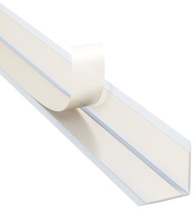 DQ-PP Profil d'angle auto-adhésif - Adhésif intérieur - Dimensions : 20 x 20 mm - Longueur : 12 m (6 x 2 m) - Couleur : blanc - Matériau : PVC - Baguette d'angle en plastique - Protection des bords