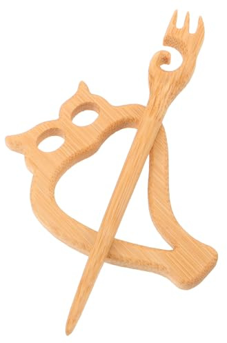 Garneck Broche en Bois Motif Hibou pour Femmes – Épingle Décorative Vintage pour Pull, Cardigan et Châle – Broche Animale Mignonne Faite la Main, Accessoire Élégant et Solide