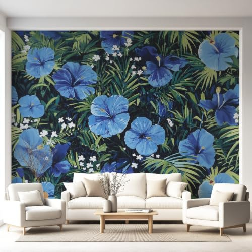 Générique Papier Peint Panoramique Botanique Style tropical Floral Style scandinave 200x140cm - Décoration Murale Feuilles de palmier - Tapisserie Murales Papier Peint Intissé - Poster Tableaux Photo