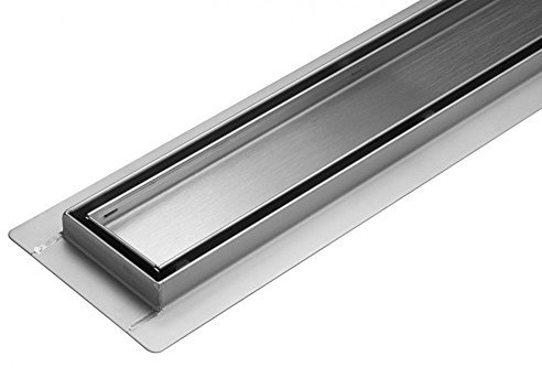 Duschrinne Bodenablauf Madeira 70 cm Edelstahl Siphon Befliesbar Ablaufrinne Ultra Flach
