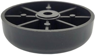 Lot de 4 pieds de meuble ronds en plastique noir - Hauteur : 1,5 cm - Plastique de qualité supérieure