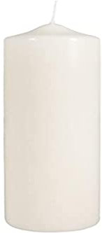 Rayher Stumpenkerze, creme, rund, 100% Paraffin, Höhe 25 cm, 8 cm ø, Rundkerze, Taufkerze, Kerzenrohling zum Verzieren und Basteln, 3140796