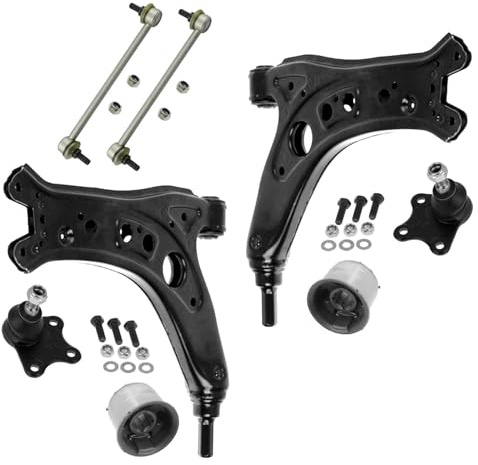 2x Querlenker 2x Traggelenk 2x Lagerung 2x Koppelstange Vorderachse für Seat Cordoba Ibiza IV für Skoda Fabia I II Roomster für VW Fox Polo
