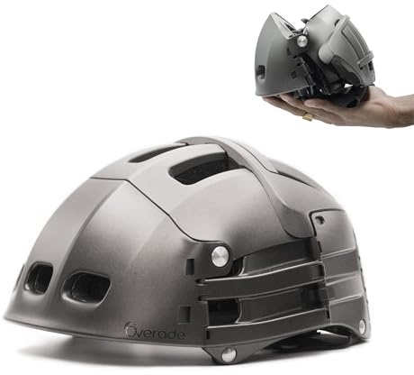 Overade Innovation Française - Casque Pliable Plixi Pour Vélo, Trottinette, Rollers. Certifié Ce En1078, Protège Comme Un Casque Classique. Volume Divisé Par 3. Deux Tailles.
