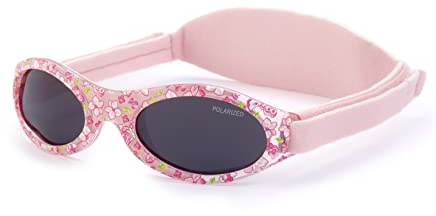 Kiddus Lunettes de Soleil Bébé Fille Garçon 6-18 Mois Polarisées CAT4 UV400, Protection 100% UVA UVB, Bande Ajustable Néoprène, Sans BPA