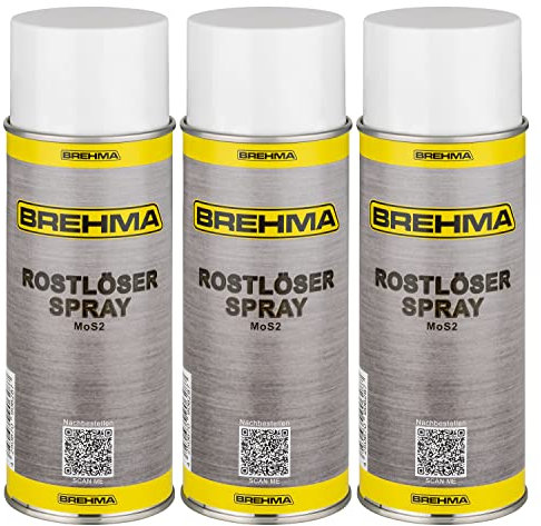 BREHMA 3X Rostlöser mit MoS2 Intensiv Rostlöserspray 400ml Korrosionsschutz
