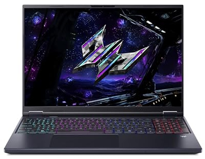 acer Predator Helios Neo 16 AI I PC Portable Gaming 16 I NVIDIA GeForce RTX 5070 Ti I Intel Core Ultra 9 275HX I 32Go RAM DDR5 I 1To SSD I Windows 11 I Noir I Clavier FR AZERTY I PHN16-73-97E2