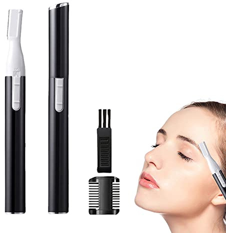 Elektrischer Augenbrauen-Trimmer, tragbarer Damen-Augenbrauen-Rasierer, langlebig, elektrischer Augenbrauenrasierer für Augenbrauen, Gesicht, Wangen, Lippen, Pfirsich, Fuzz