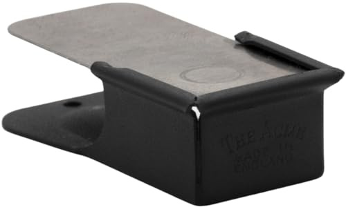 ACME Clicker No. 470 mit Lederband | Klicker für Hundetraining | Auch für Kommunikation mit Delfinen geeignet (matt schwarz)